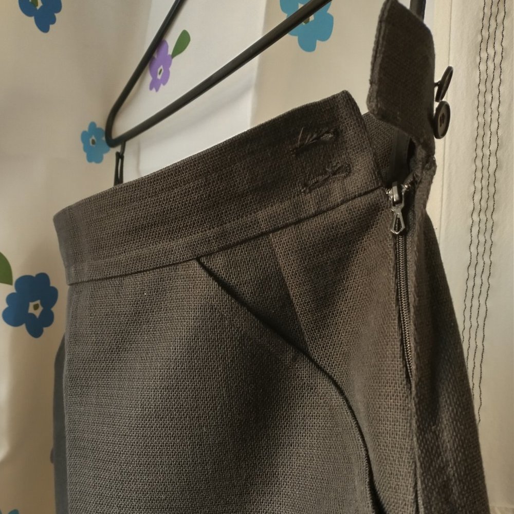 Saint Laurent Rive Gauche Black Pencil Skirt